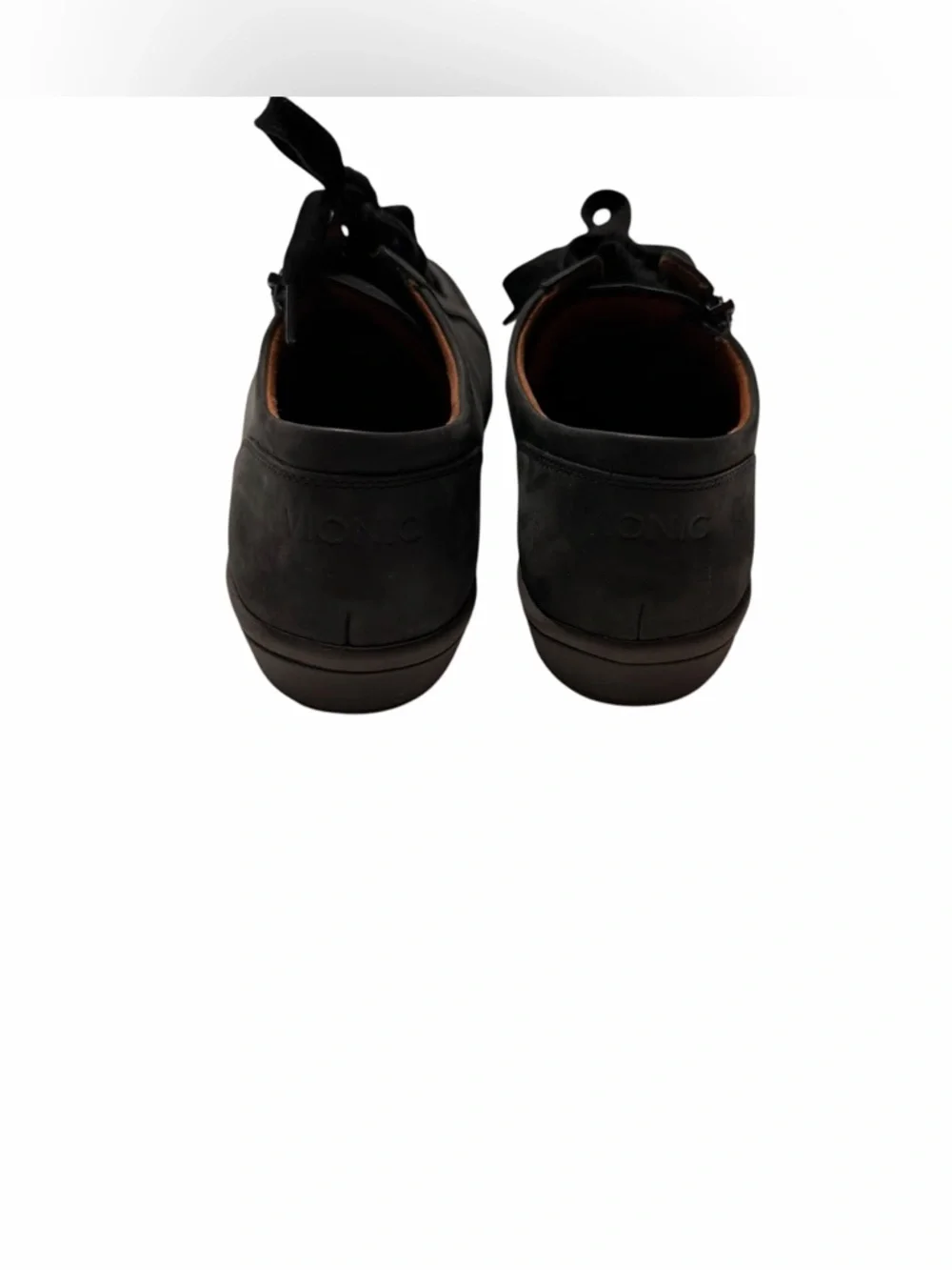 Vionic Abigail Black Nubuck Lace-Up Zip Sneaker Arch Support 7 Wide
